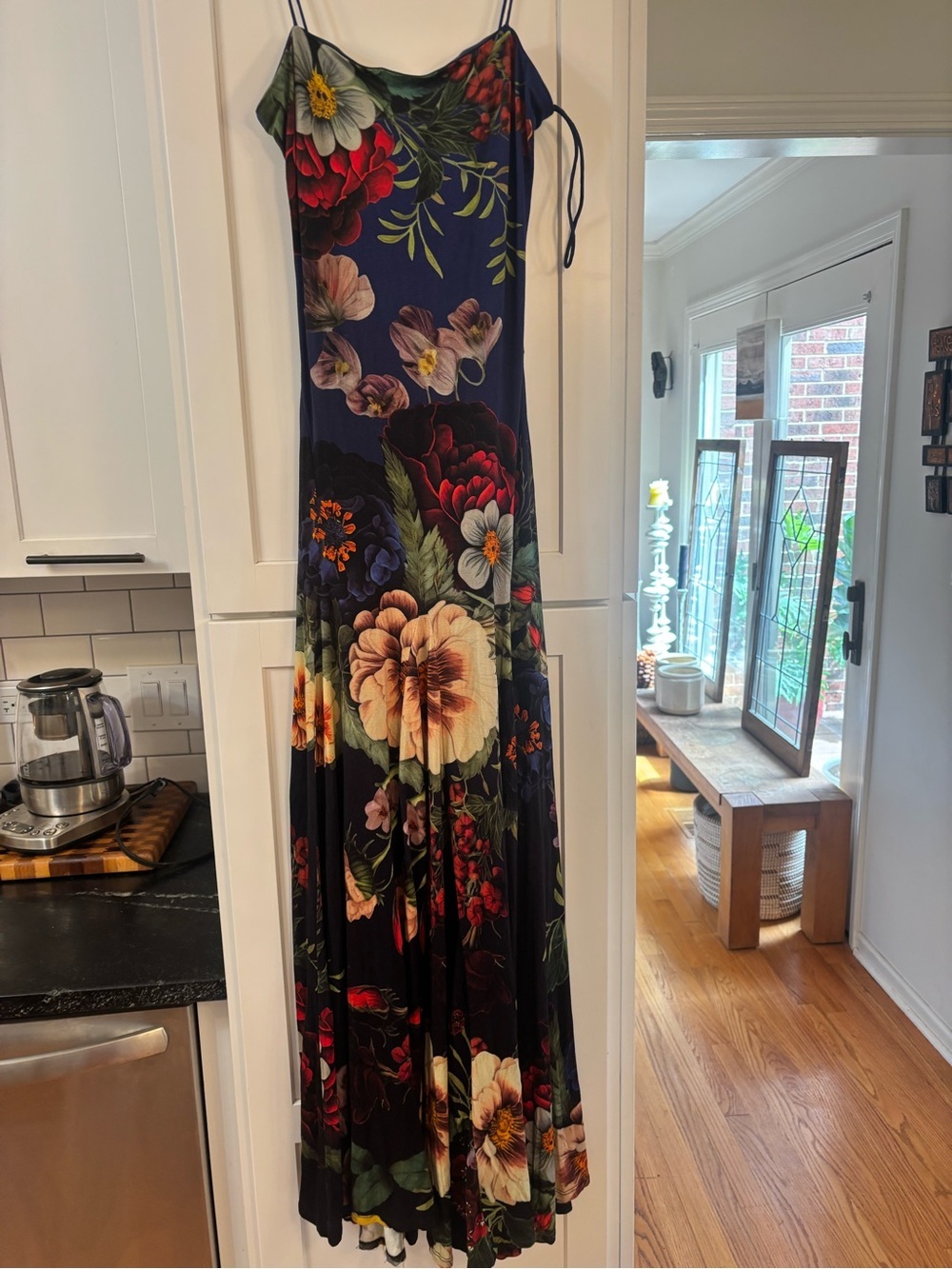 new Alice and Olivia Augusta maxi dress in magic garden gradient floral - Picture 7 of 12